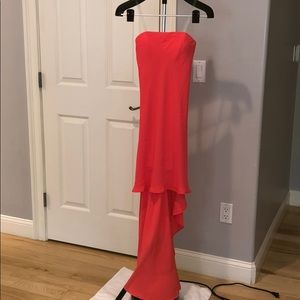 Vibrant Pink High-Low Dress